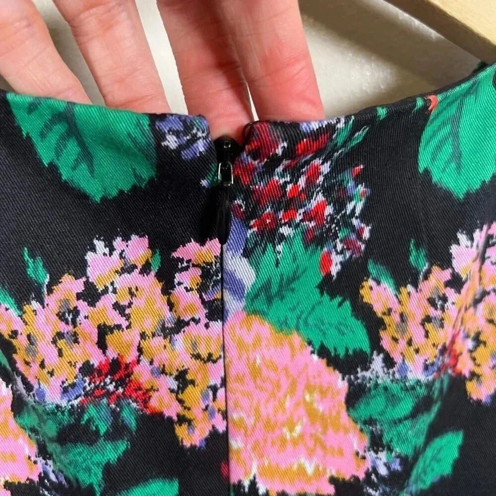 J. Crew Floral Sheath Dress Size 8 Work Career Office Professional Church K6485 - Picture 9 of 12